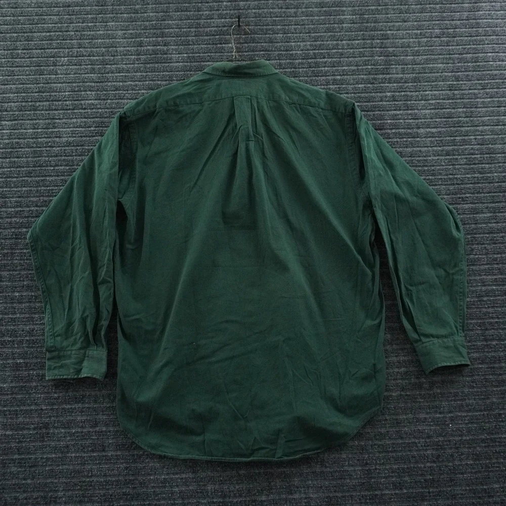 Vintage Polo Ralph Lauren Button Down Shirt L Green Blaire Cotton Long Sleeve